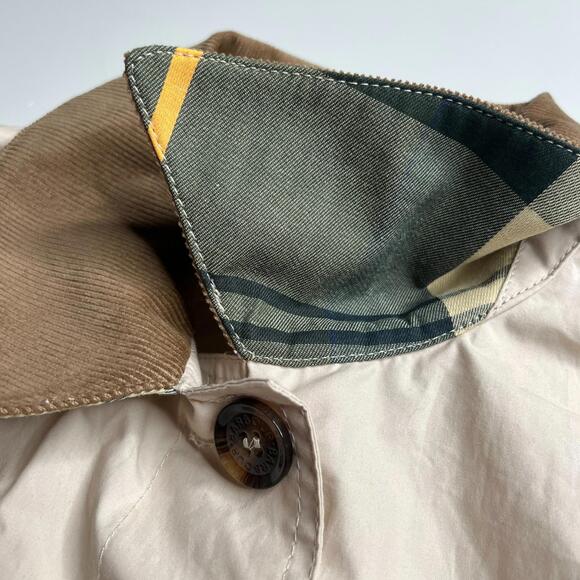 Barbour Averie Women’s Jacket UK 18 US 14 Beige Showerproof Cord Collar - Picture 11 of 11